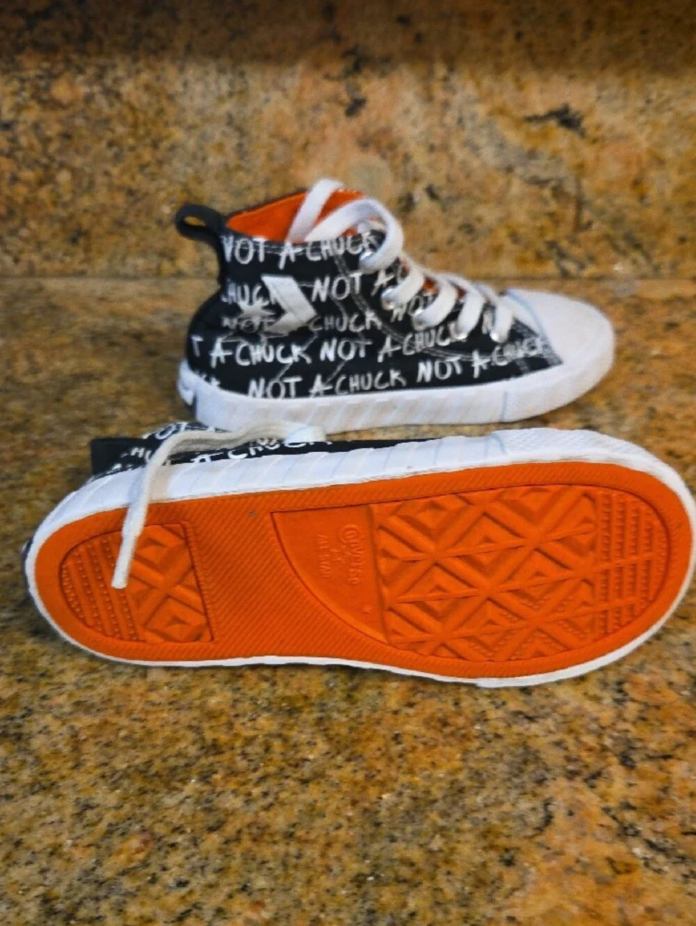 Kids Black 'Not A Chuck' High-Top Sneakers Size 10